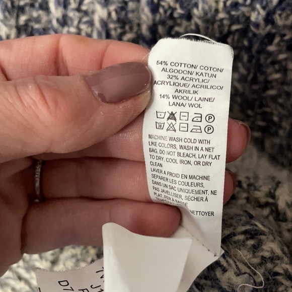 LUCKY BRAND Ombré Knit Crew Neck Sweater Blue M - Picture 3 of 3